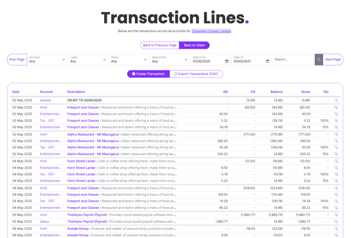 Bank & IRD Data Feeds